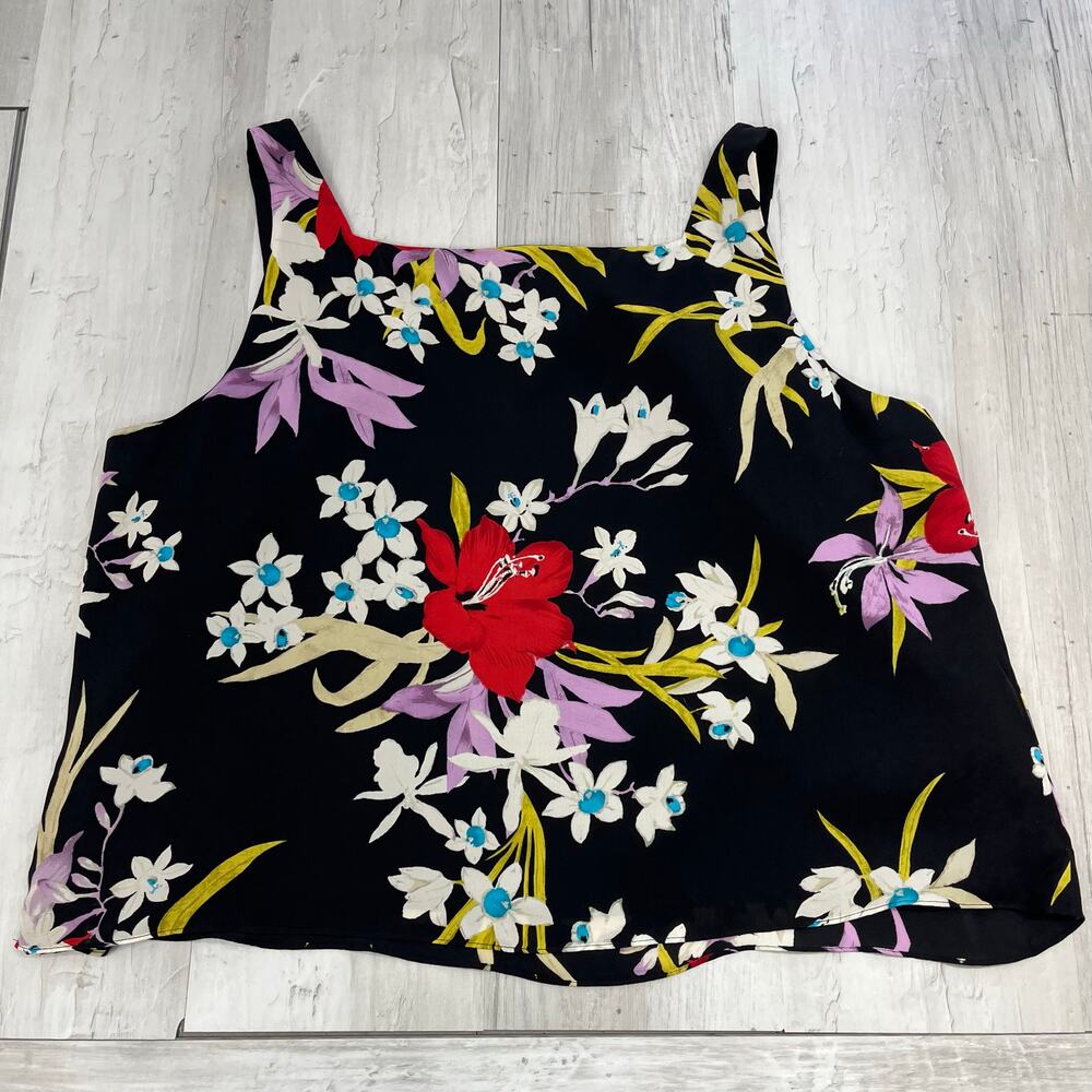 Rena Rowan Silk 2 Piece Floral Flowy Lightweight Ruffle Tank Top Skirt Set 20W - Picture 11 of 15